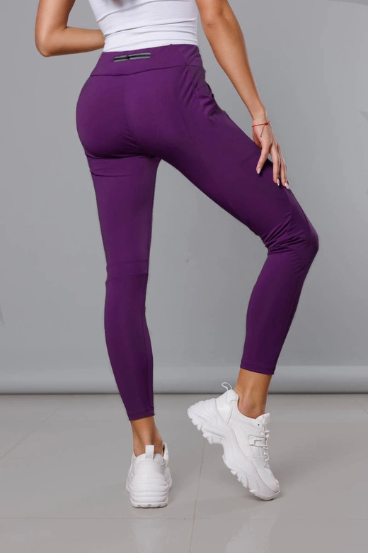 Legginsy treningowe damskie ciemny fiolet (54350)