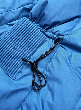 Damska kurtka z kapturem niebieska (ho-22)