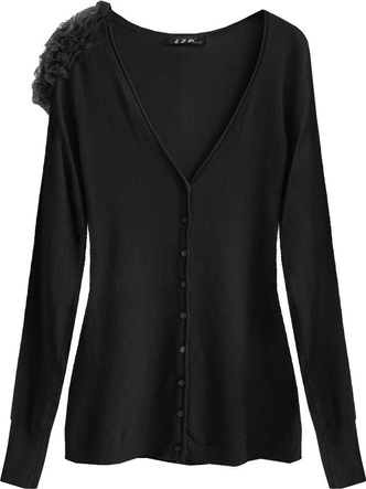 KLASYCZNY SWETEREK Z KORONKĄ CZARNY (1553)