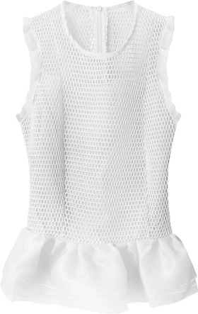 AŻUROWA BLUZKA Z FALBANAMI BIAŁA (420ART)