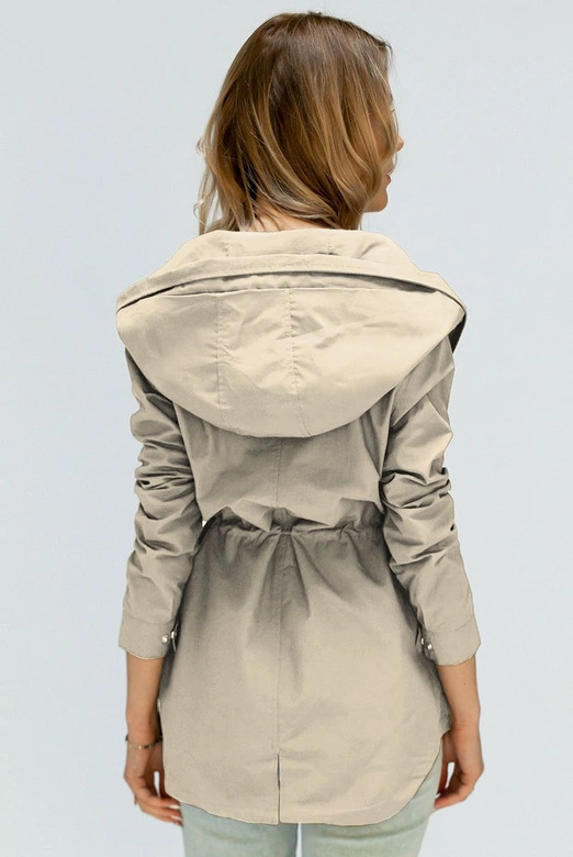 PARKA Z KAPTUREM BEŻOWA (W726)