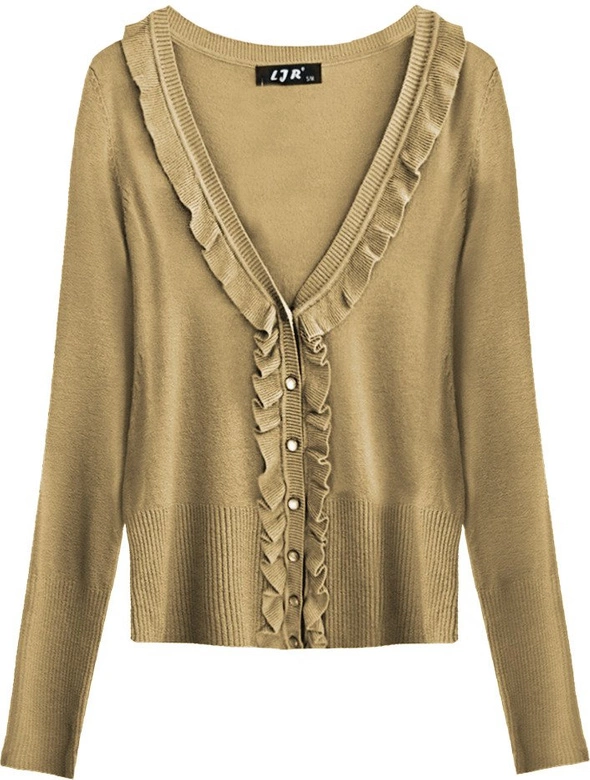 SWETEREK Z FALBANĄ KARMELOWY (1522)