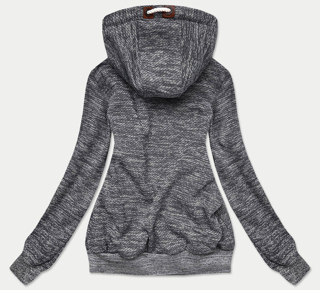 BLUZA DRESOWA DAMSKA MELANŻ GRAFIT (58331)