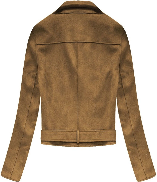 KRÓTKA ZAMSZOWA RAMONESKA Z KLAMRĄ BRĄZOWA (8095K)