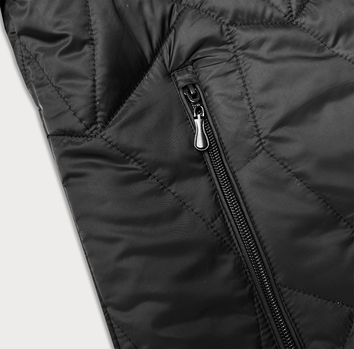 Damska kurtka z odpinanym kapturem plus size J Style czarna (16M9268-392)