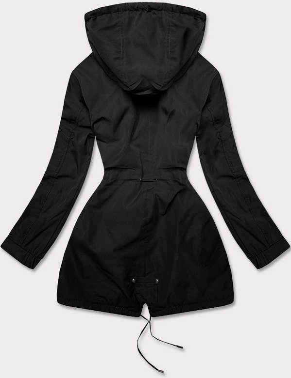 Parka damska 2w1 czarny/żółty (w702big)