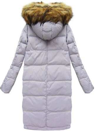 PŁASZCZ ZIMOWY Z PUCHEM NATURALNYM WRZOSOWY (8066)