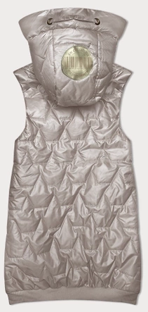 Bezrękawnik damski ze ściągaczem na dole S'West perłowy róż (B8240-51)