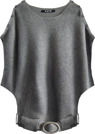 KRÓTKI NIETOPERZOWY SWETEREK JASNOSZARY (X1184X)