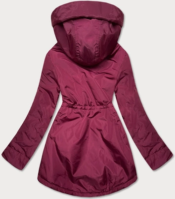 Damska kurtka przejściowa bordo-beż (b8037-74046)