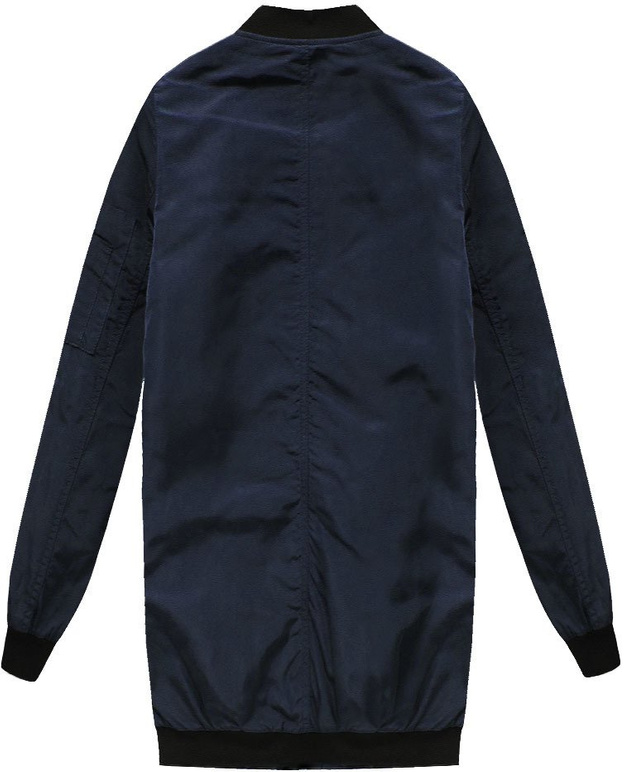 DŁUŻSZA KURTKA BOMBER GRANATOWA (S65112)