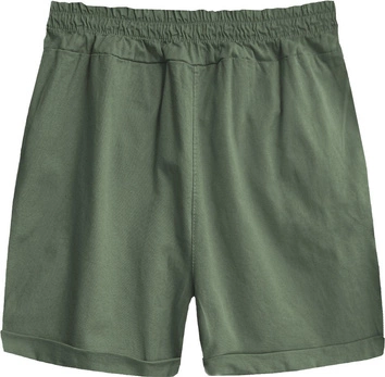 SZORTY Z WYSOKIM STANEM SZAROZIELONE (386ART)