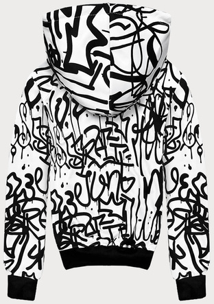 Bluza męska graffiti biała (8B1151-1)