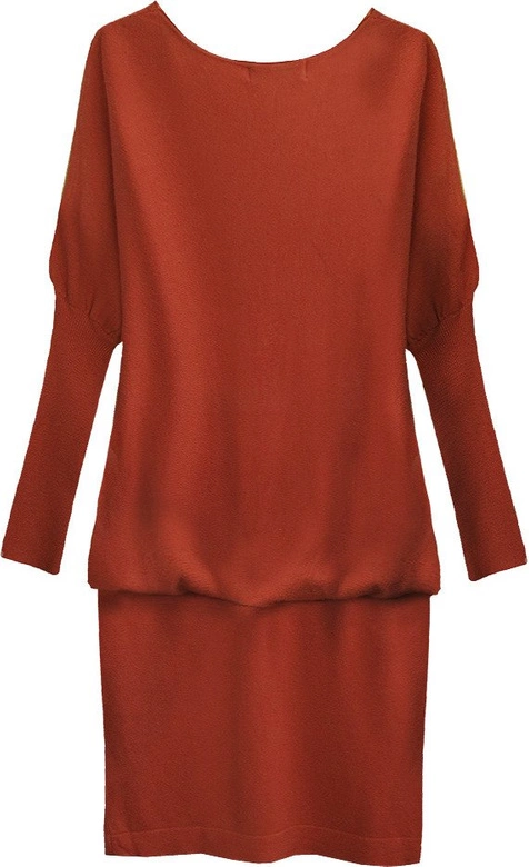 SWETERKOWA TUNIKA CEGLANA (1533/1)