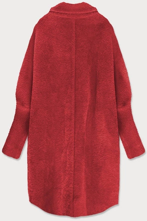 Wełniana narzutka alpaka czerwona (7108)