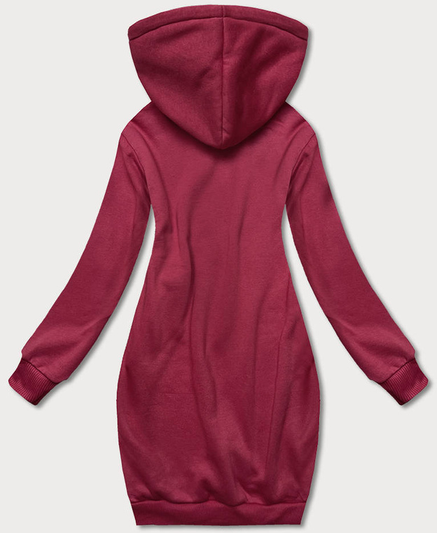Długa bluza dresowa bordowa (YS10005-21)