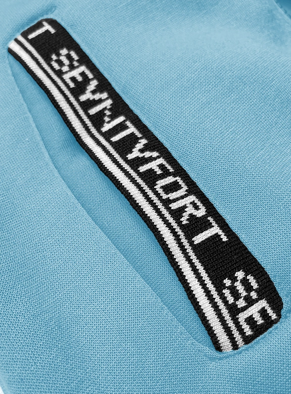 Rozpinana długa bluza damska LHD błękitna (AMG-173)