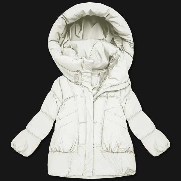 Puchowa damska kurtka oversize S'West złamany biały (B8539-26)