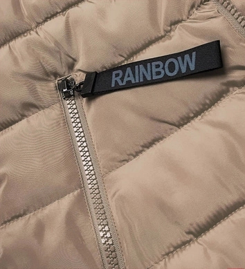 PUCHOWY BEZRĘKAWNIK DAMSKI BEŻOWY (B8010-12)