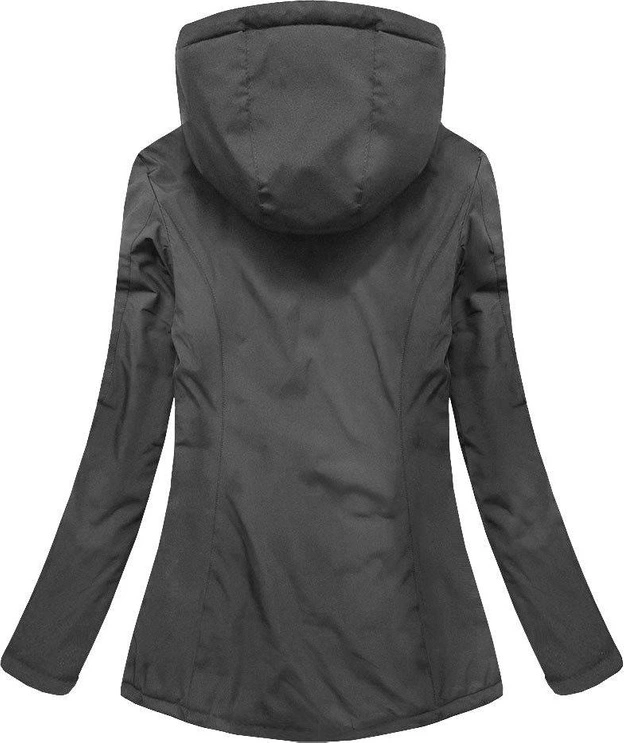 Dwustronna kurtka przejściowa szaro-amarantowa (7699)