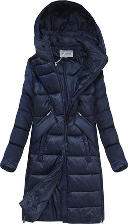 KURTKA Z ŁĄCZONYCH MATERIAŁÓW GRANATOWA (J19-011)