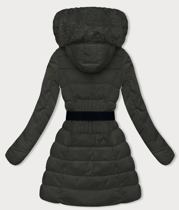 Puchowa zimowa kurtka damska army (2M-007)