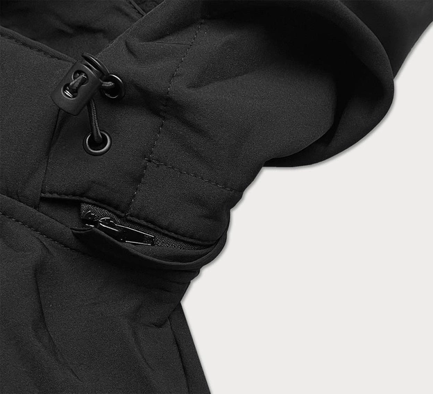 DAMSKA KURTKA NA POLARZE CZARNA (HD183-1)