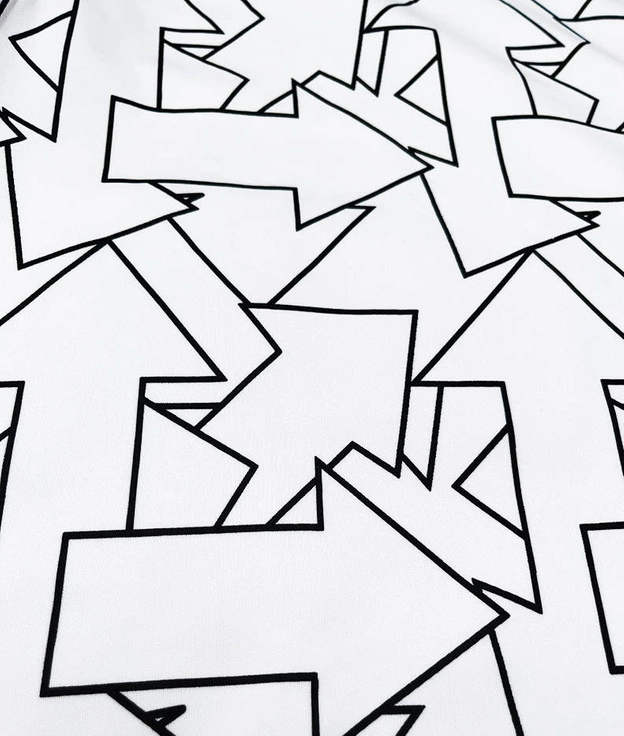 Męska bluza geometryczny wzór biała (8B1111-1)