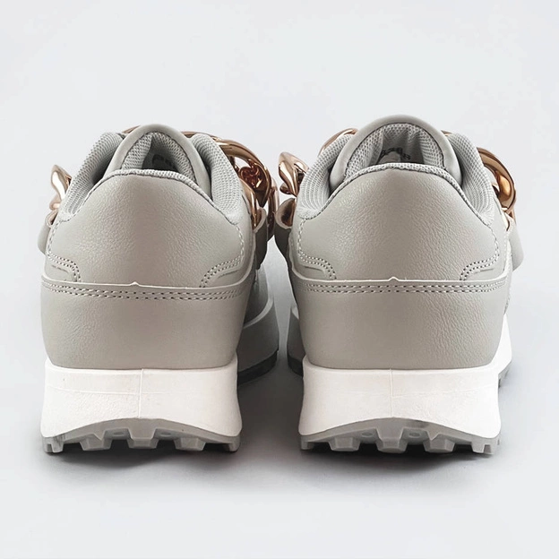 Sneakersy z łańcuchem szare (6368)