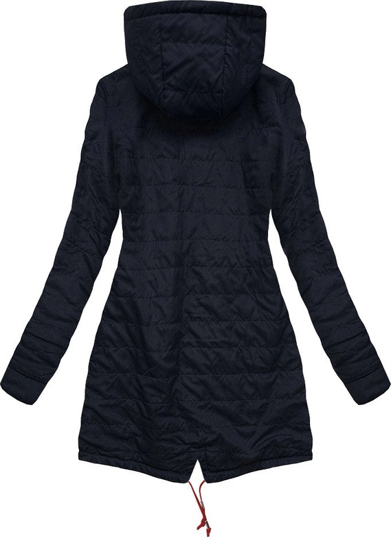 DWUSTRONNA PARKA Z KAPTUREM CZERWONO-GRANATOWA (W303)