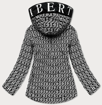 Kurtka damska we wzorki czarno-biała (w711)