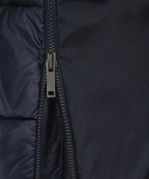 KURTKA Z ŁĄCZONYCH MATERIAŁÓW GRANATOWA (J19-011)