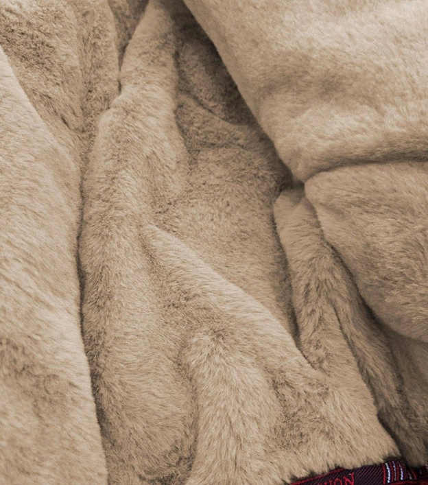 DAMSKA KURTKA ZIMOWA Z KAPTUREM KHAKI (208-1)