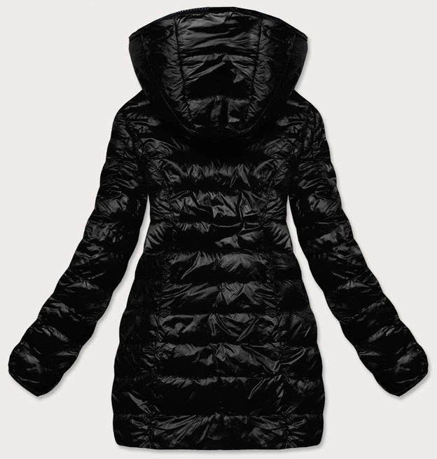 DWUSTRONNA KURTKA DAMSKA ZIMOWA CZARNA (B9582-101)