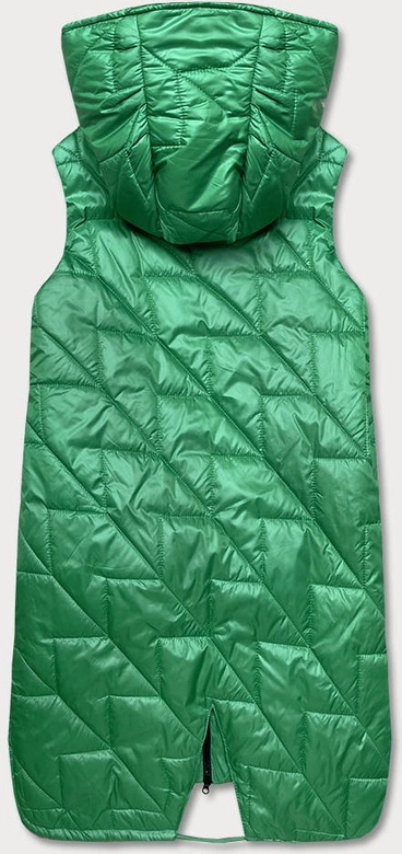 Pikowana kamizelka damska zielona (B8127-82)