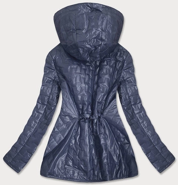 Kurtka damska z ozdobnymi wstawkami niebieska (mm50)