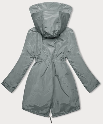 Zimowa kurtka damska z kapturem Miss TiTi jasny zielony (H-3832)