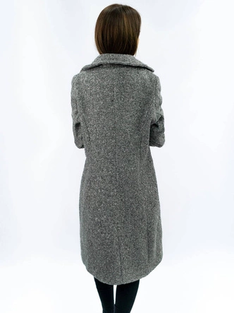 DWURZĘDOWY PŁASZCZ BARANEK CIEMNOSZARY (18760)