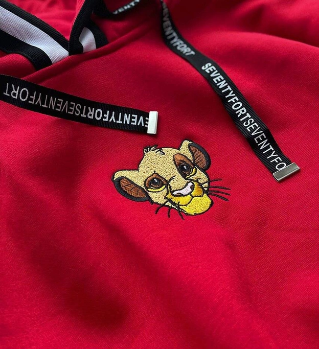 Komplet dresowy damski lew czerwony (amg812)