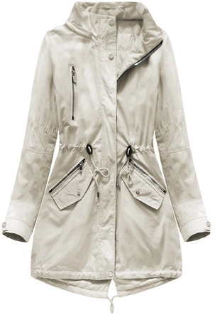 DWUSTRONNA PARKA Z KAPTUREM BEŻOWA (W0233)