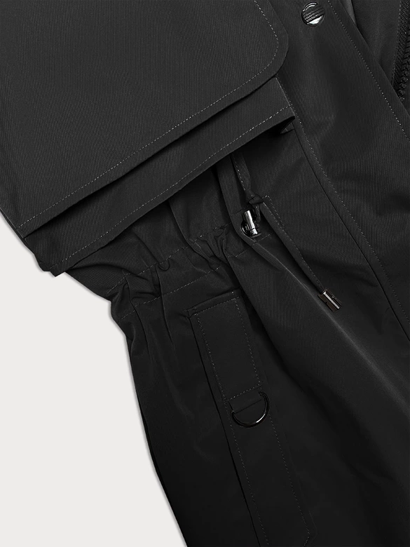 Cienka parka damska z kapturem BH Forever czarna (BH-2403)