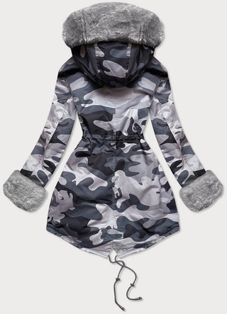 ZIMOWA PARKA DAMSKA MORO SZARA (B524-70070)