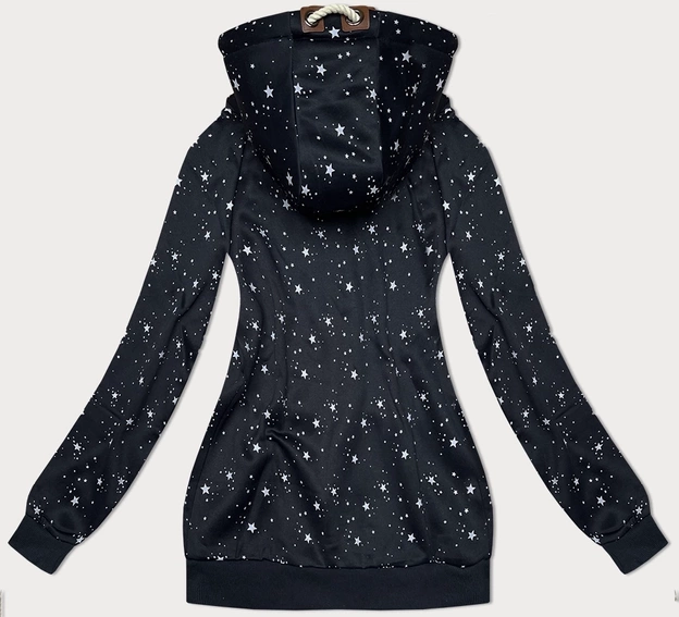 Damska bluza z kapturem gwiazdki granat (2305)