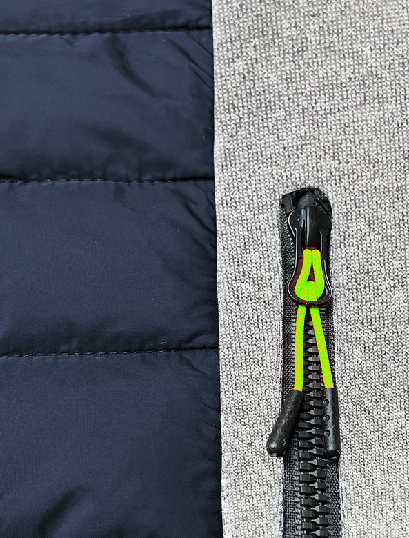 Pikowana sportowa kurtka damska granat-szary (8M915-215)