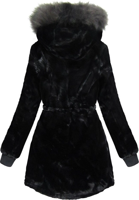 DAMSKA DWUSTRONNA PARKA ZIMOWA GRAFITOWA (A623)