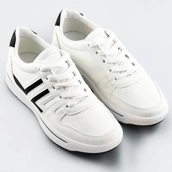 Sportowe buty damskie biało-czarne (ad-587)