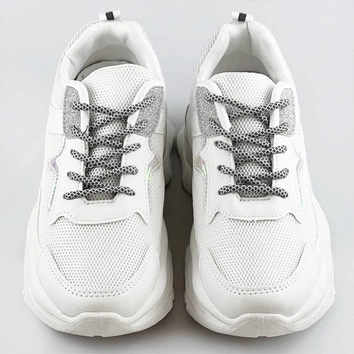 Sznurowane buty sportowe damskie białe (lu-3)