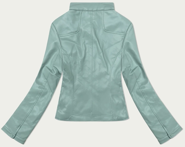 Krótka ramoneska damska ze stójką J Style miętowa (11Z8127)