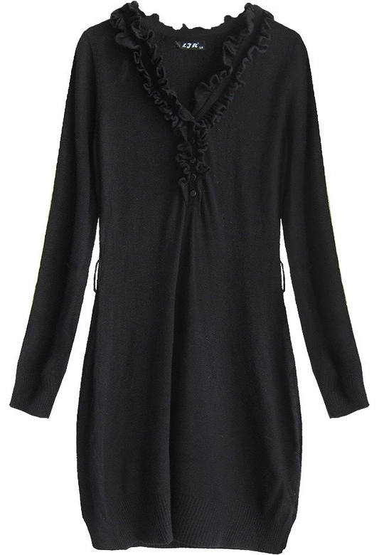 SWETERKOWA SUKIENKA CZARNA (1572)