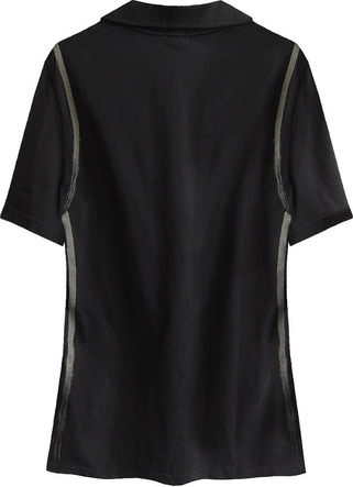 KOSZULKA W SEREK Z KOŁNIERZEM (X3083X)